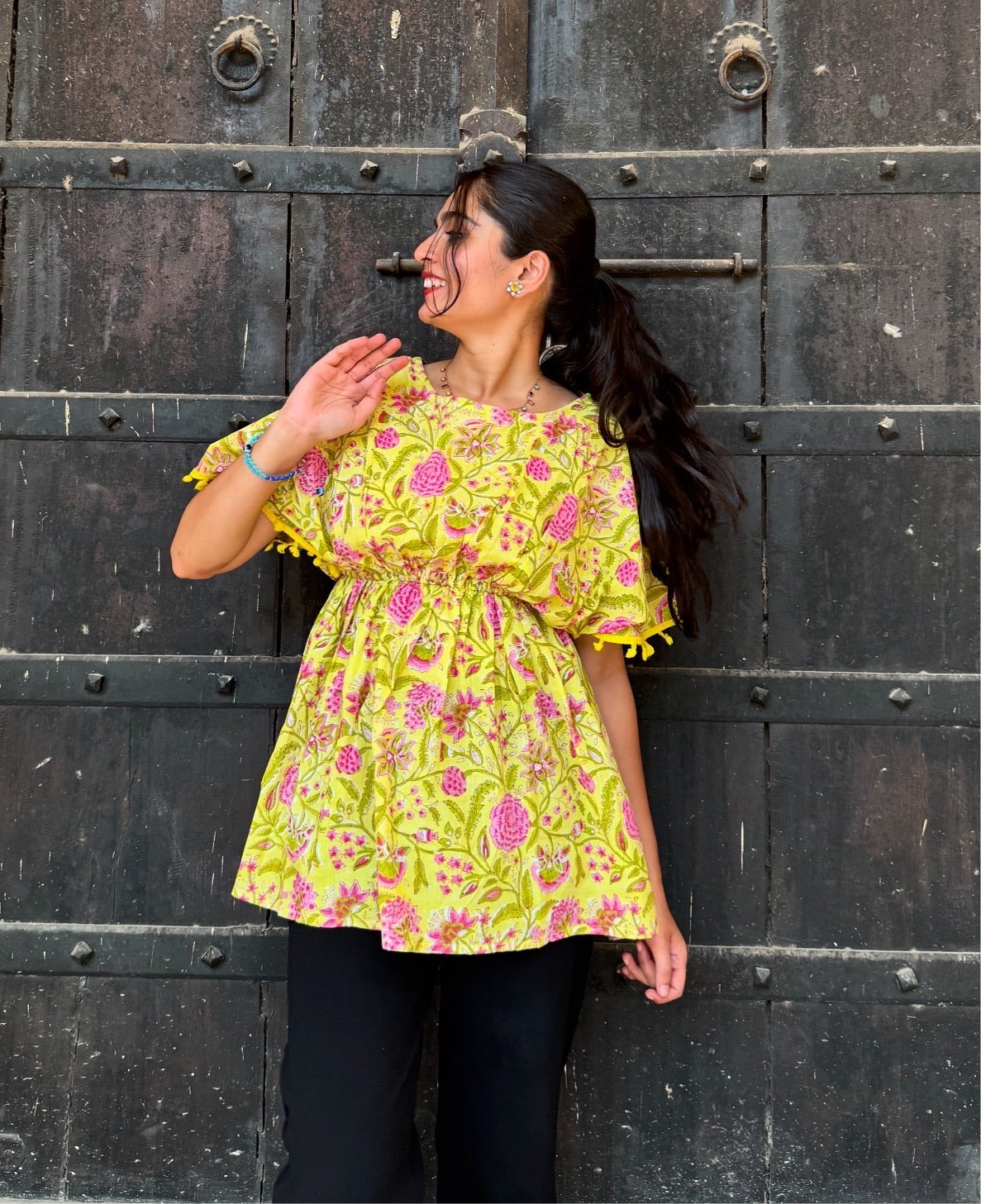 Comfy Yellow floral Top (Bestseller)