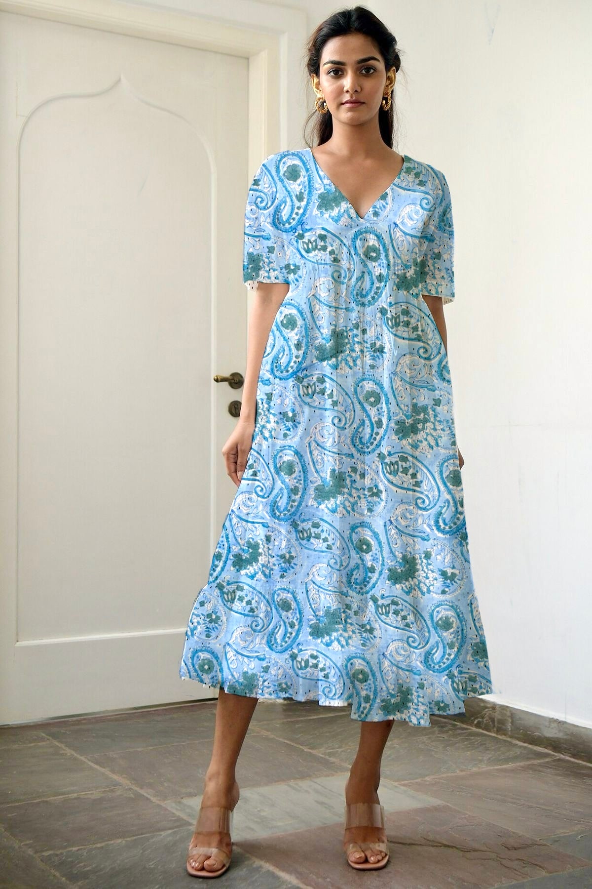 Blue Mirage Floral dress - Bestseller