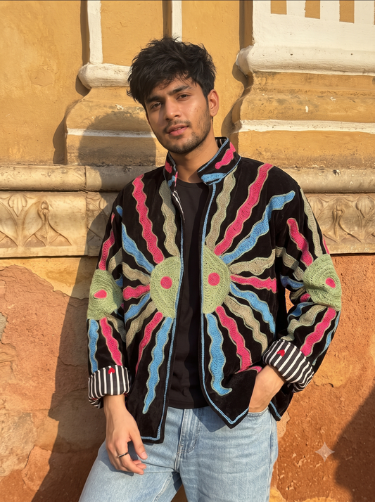 Ferb Black Embroidered Unisex Jacket | Bestseller