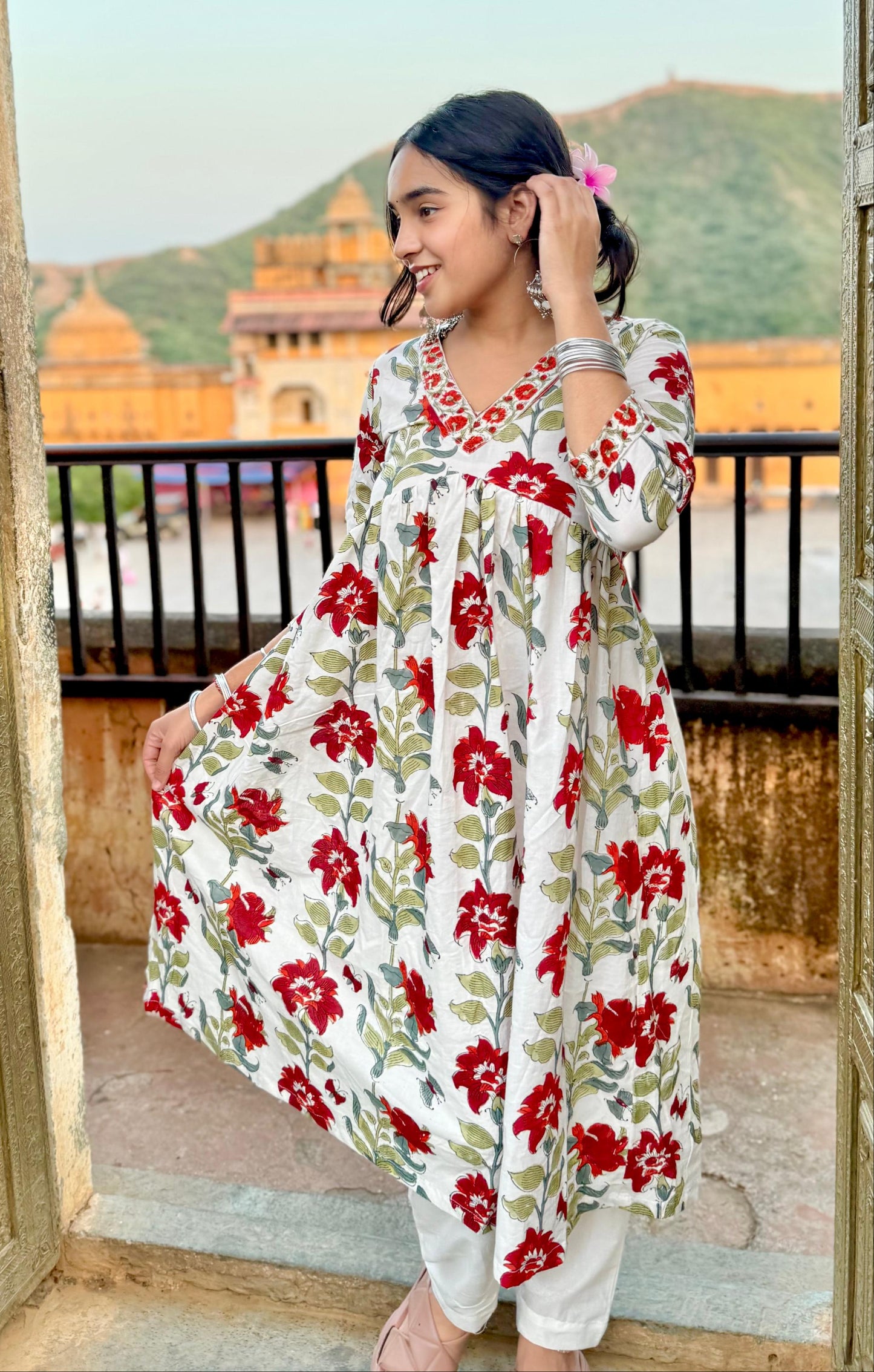 Rohi long Floral printed Kurti