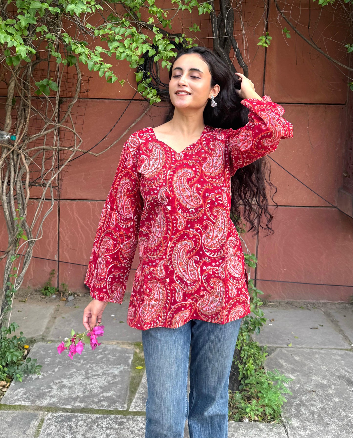 Nush Corset Back Short Kurti