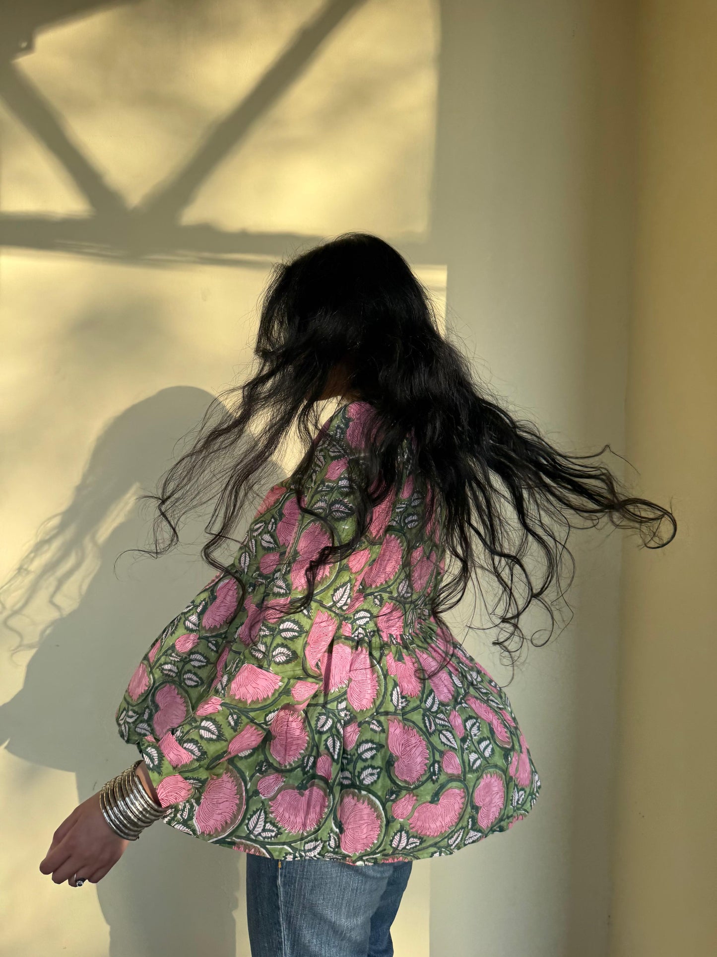 Hoor Floral Top (Hand-Block Print)