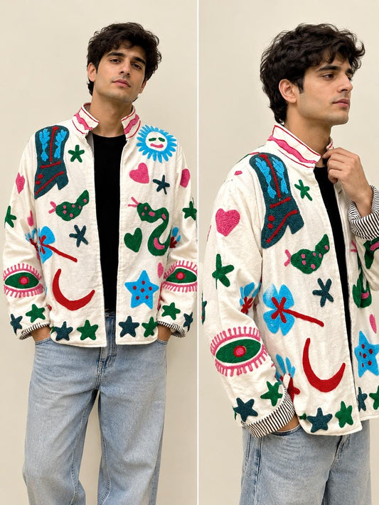 Suzani Embroidered Unisex Jacket