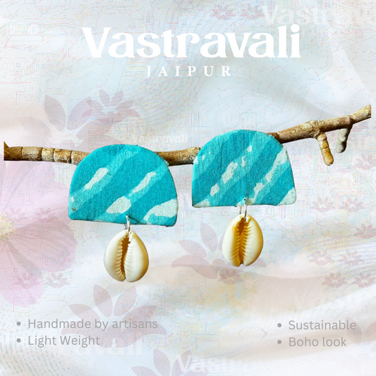 Blue Lehriya Earrings