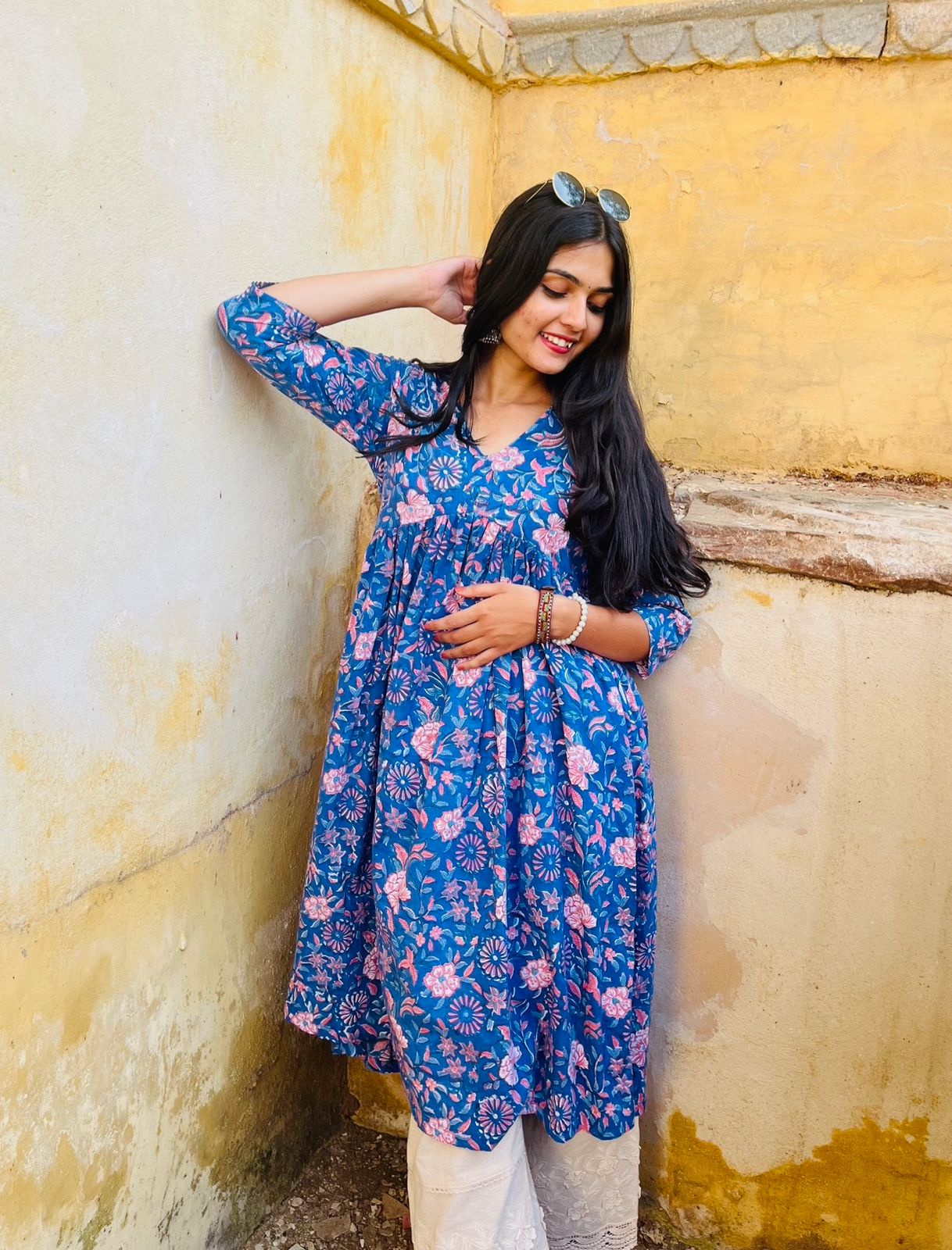 Indigo Bloom long kurti