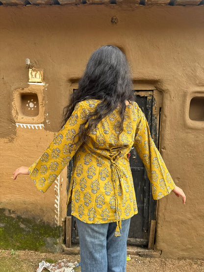 Sunehri  Corset Back Short Kurti