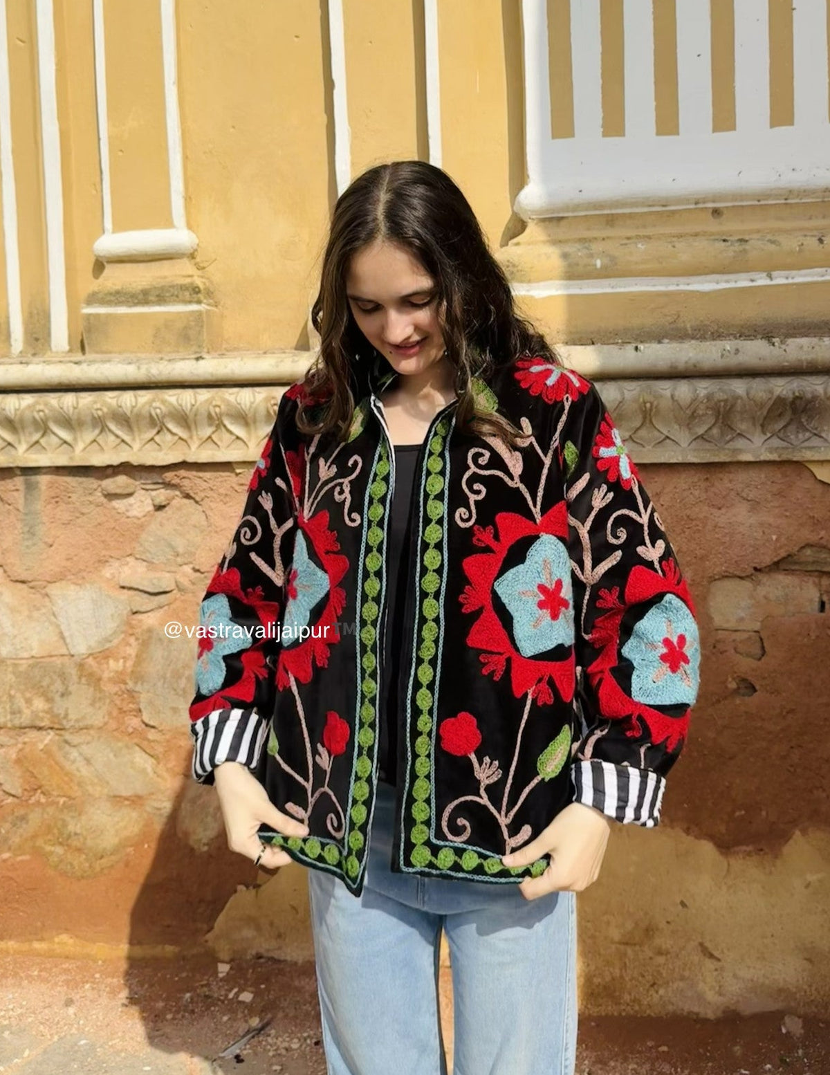 Zara Velvet Embroidered Jacket | Limited Edition