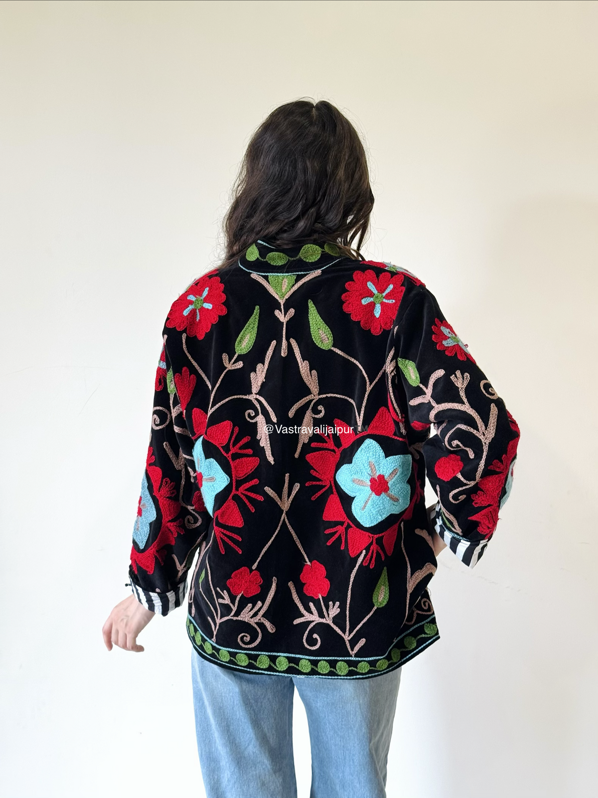 Zara Velvet Embroidered Jacket | Limited Edition