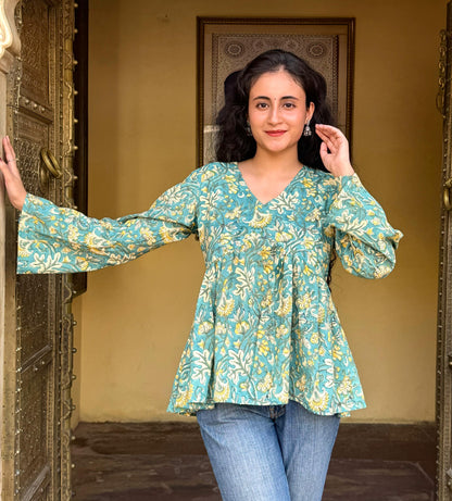 Adaya- Flared sleeved Top