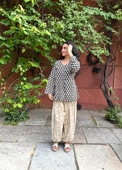 Sitara Short Kurti and Salwar set (Style it in 3 ways)