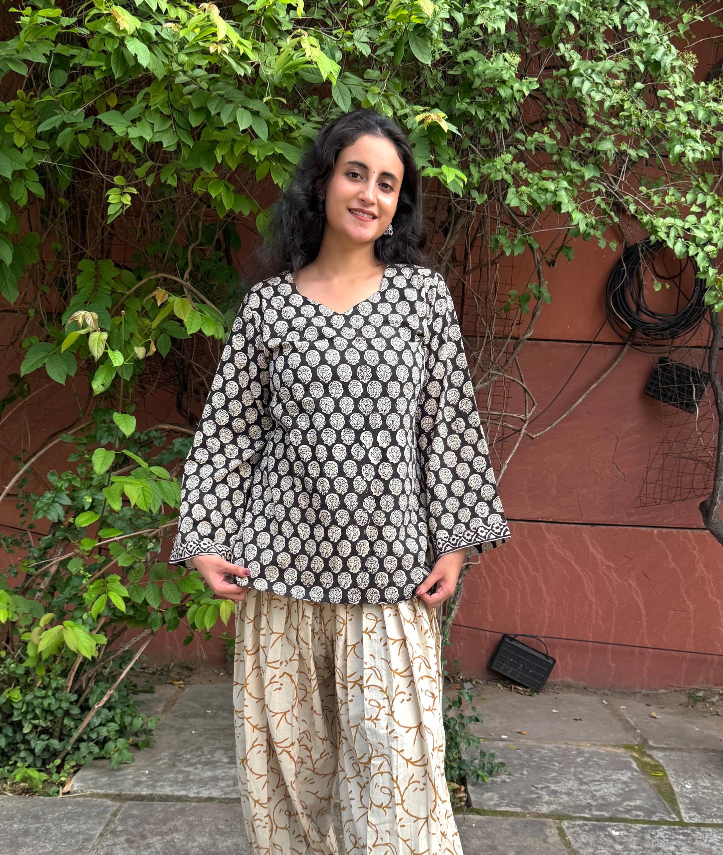 Sitara Short Kurti and Salwar set (Style it in 3 ways)