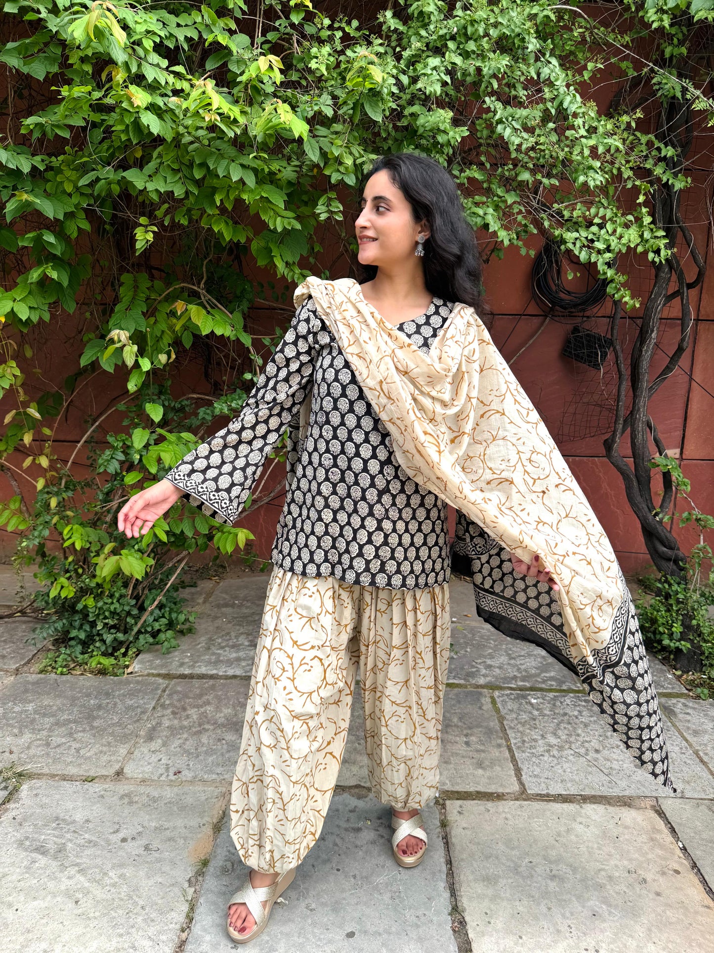 Sitara Short Kurti and Salwar set (Style it in 3 ways)