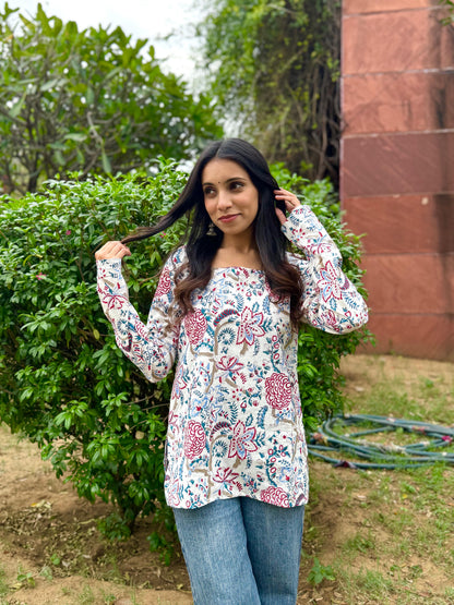 Fareen Kurti - Hand Block Print