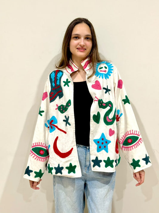 Suzani Embroidered Unisex Jacket