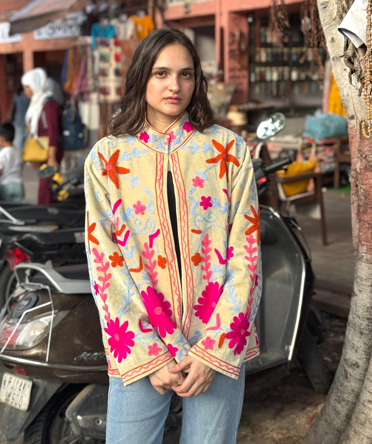 Luna Velvet Embroidered Jacket | Bestseller