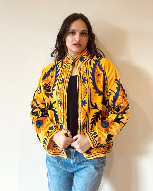 Phoebus Yellow Embroidered Jacket | Limited Edition